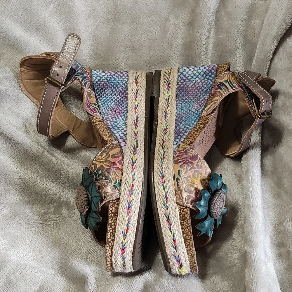NWOB L'ARTISTE ANNMARIE ANKLE STRAP SANDAL size 36/5.5-6
